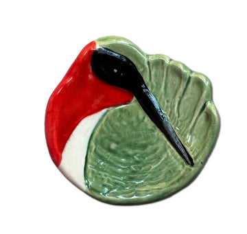 August Ceramics Colorful Ceramic Hummingbird Dish